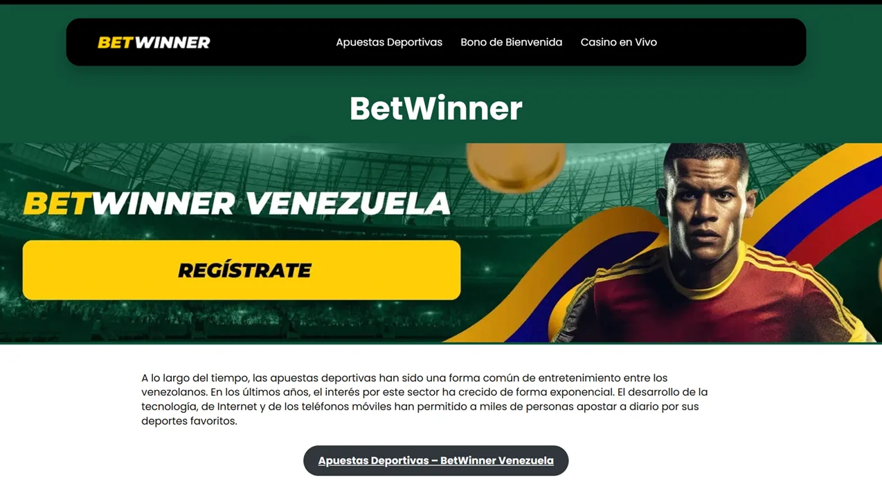 Pantalla principal de Betwinner